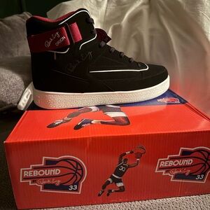 Patrick Ewing Orion Strap High-Top Sneakers - Black and Red